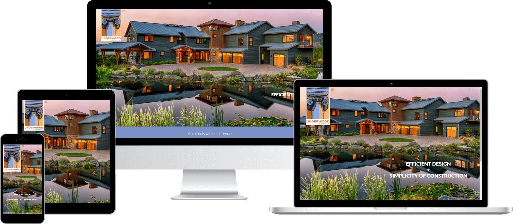 Responsive Website Screenshots of underwoodarchitecture.com